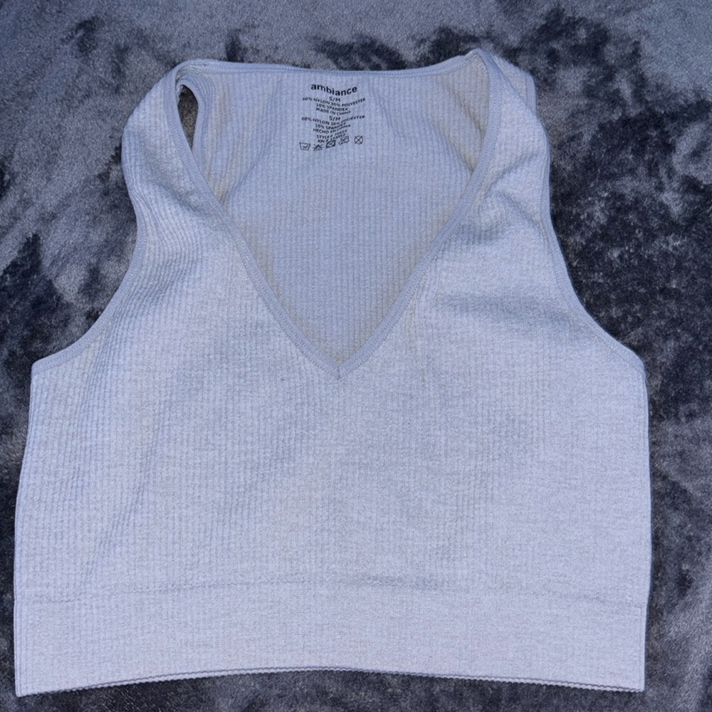 Grey Tank Top/ Crop top. size S/M